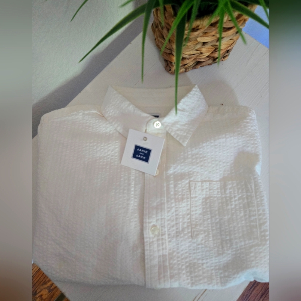 NWT Boys Janie & Jack Long Sleeve Button Down Size 5